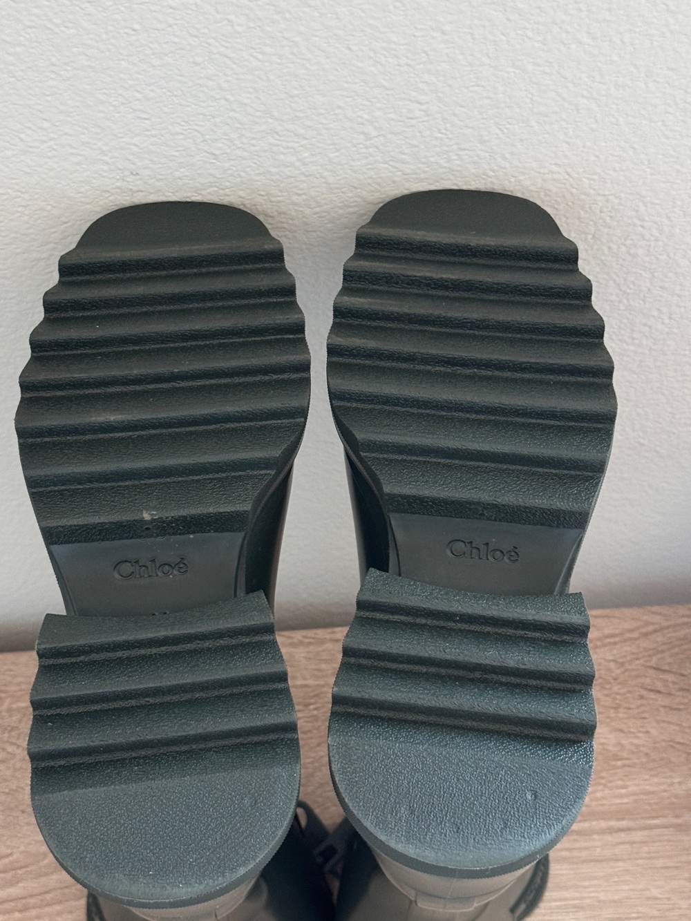 Chloé Betty Dark Green Mid-Calf Rain Boots Size 38 - Picture 7 of 7